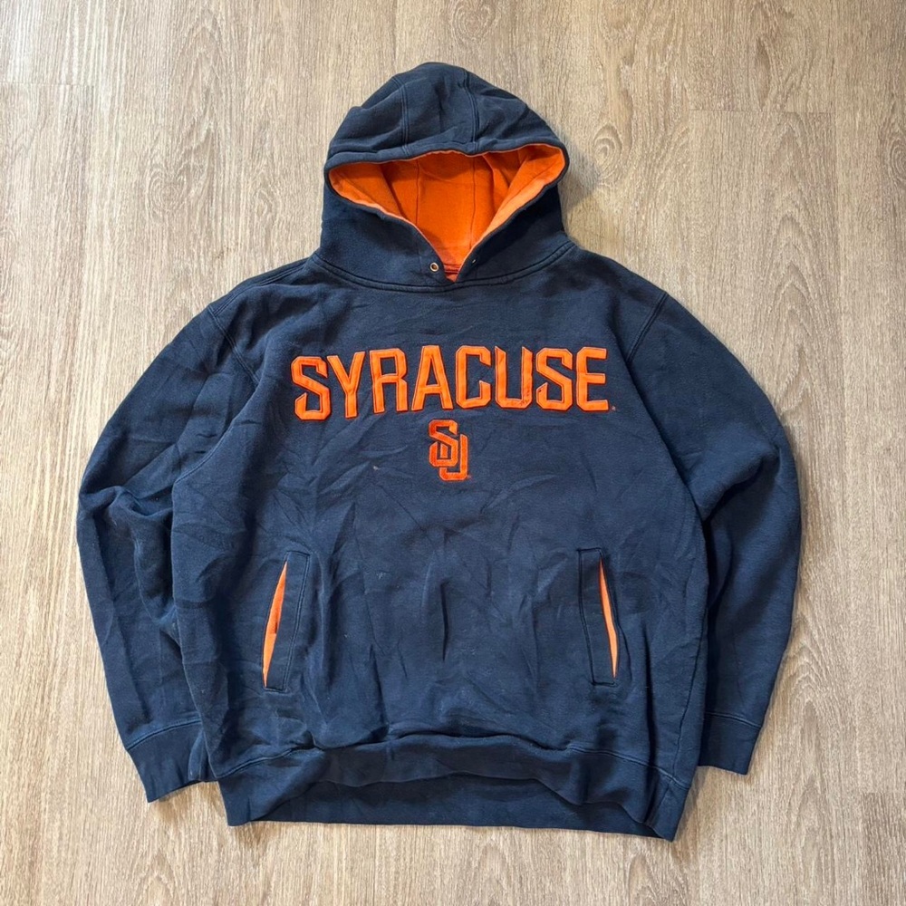 Syracuse Men's Black and Orange Hoodie